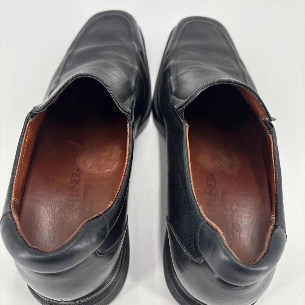 Donald J Pliner Loafers Black Leather Dress Shoes Slip On Men's Size 10M